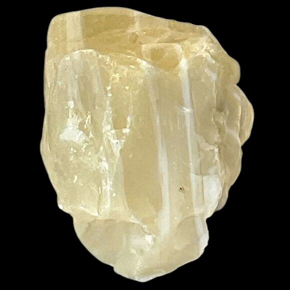 Custard Cream Swirl Art Glass Cullet Glowing Manganese Slag Glass #5GX23 - Picture 5 of 7